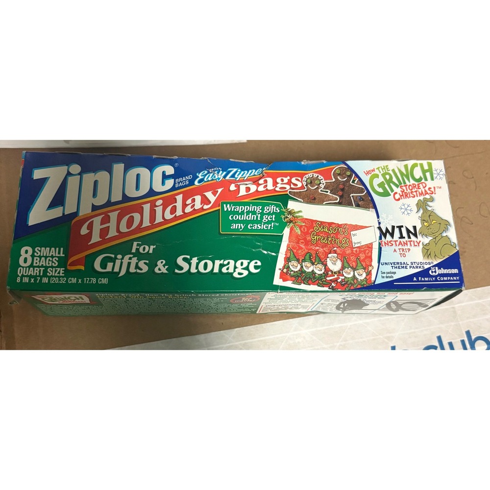 Vintage holiday ziploc bags Christmas theme